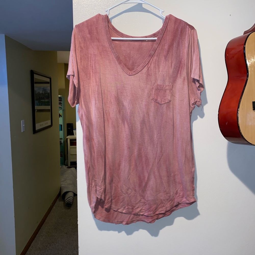 Soft flowy tie dye v neck
